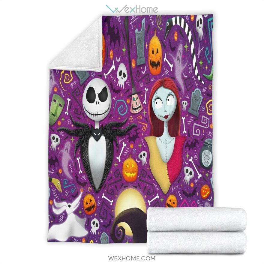 Jack Skellington And Sally The Nightmare Before Christmas Premium Blanket