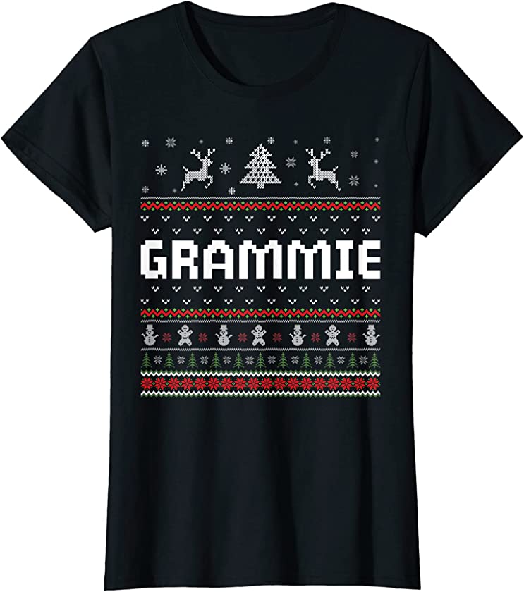 Womens Grammie Ugly Holiday Party Matching Ugly Christmas Sweater T-Shirt