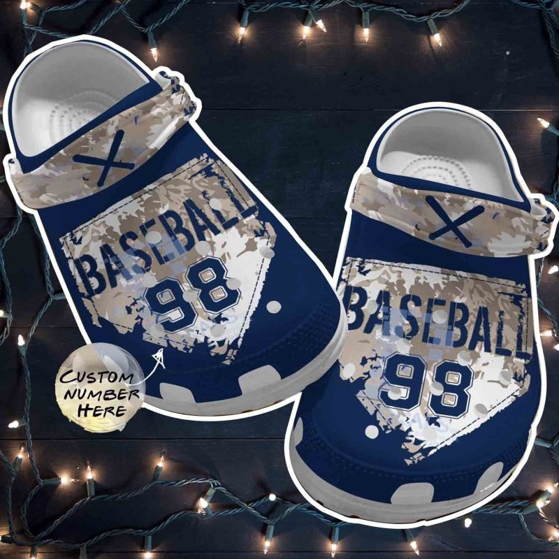 Customize Number Player Baseball clog Shoes Camo Color For Men Women