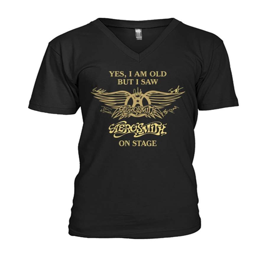 Yes I Am Old But I Saw Aerosmith On Stage Guys V-Neck