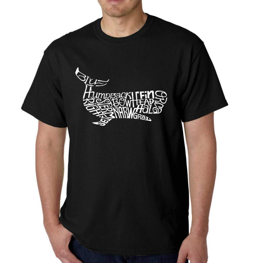 LA Pop Art  Men’s Word Art T-shirt – Humpback Whale