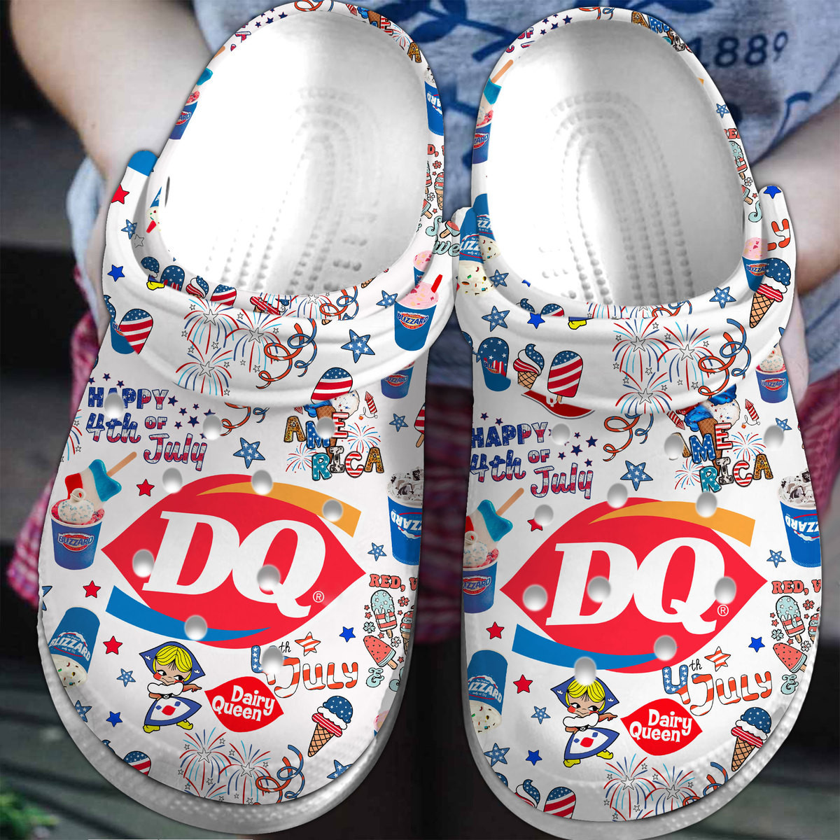 Premium Dairy Queen Crocs Crocband Clogs Shoes Comfortable For Men Women and Kids