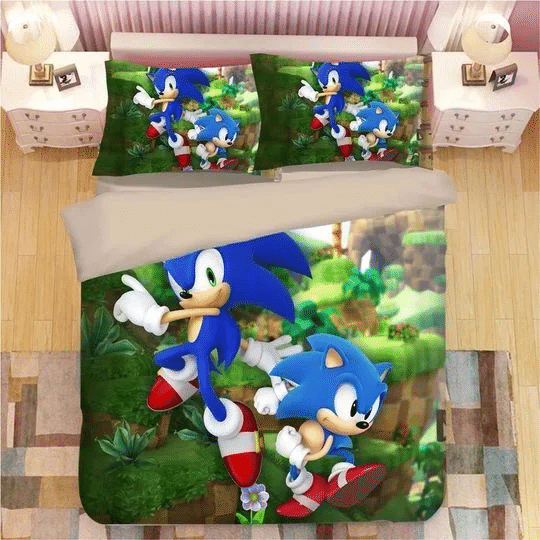 Sonic The Hedgehog 17 Duvet Quilt Bedding Set 4