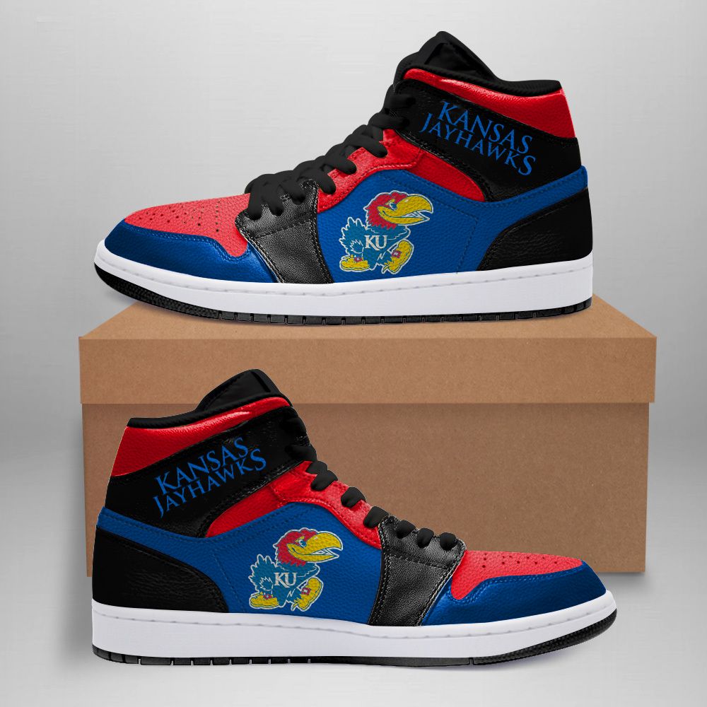 Kansas Jayhawks Black Air Jordan Sneakers Shoes