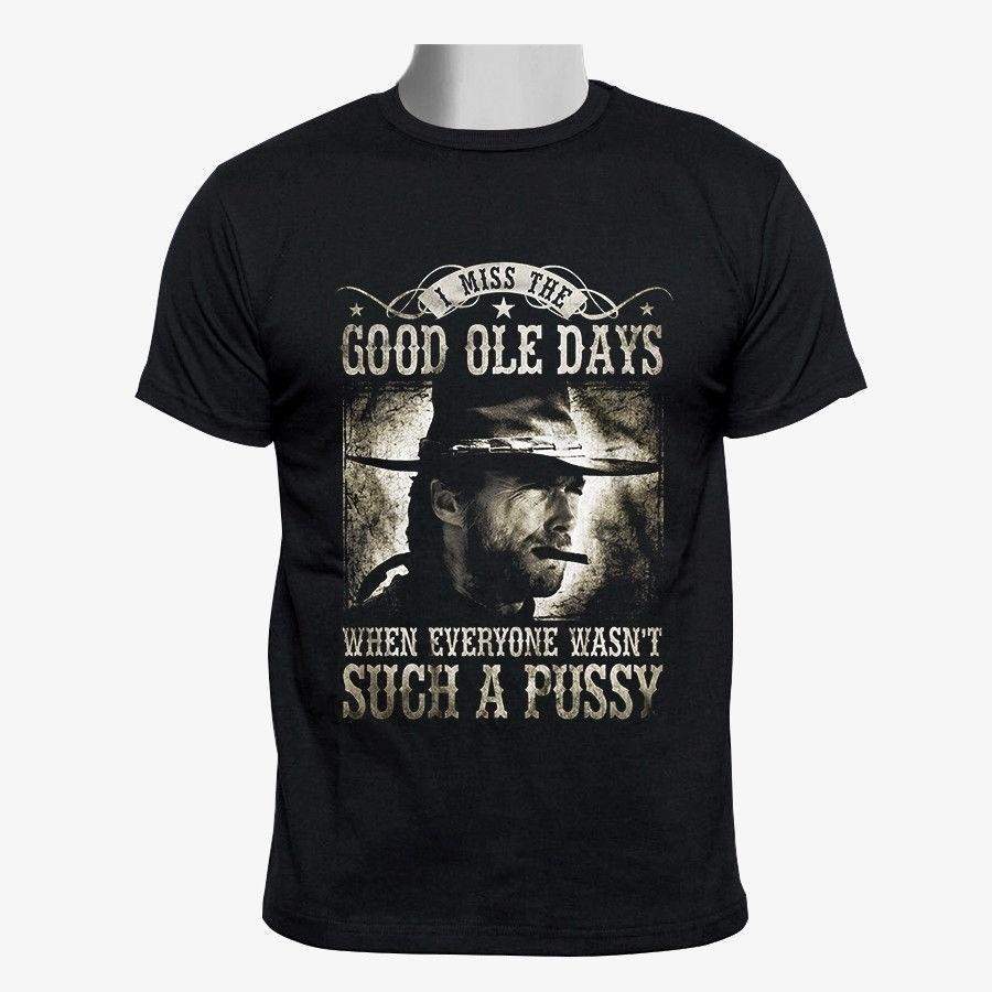 I Miss The Good Ole Days – Clint Eastwood Gildan Black T-Shirt