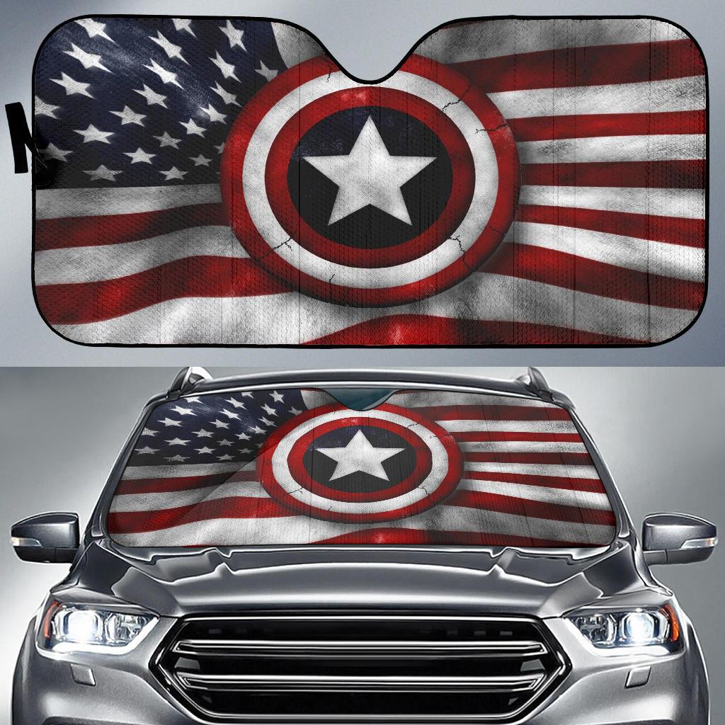 American Flag 3D Auto Sun Shades