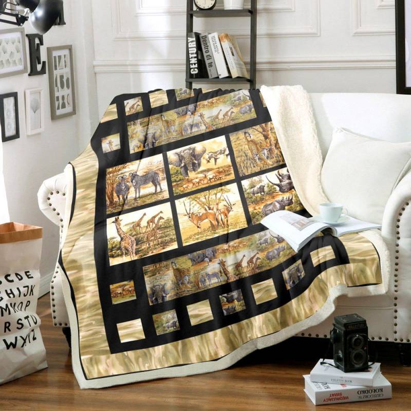 Wild Animal HV2312136TT Sherpa Fleece Blanket