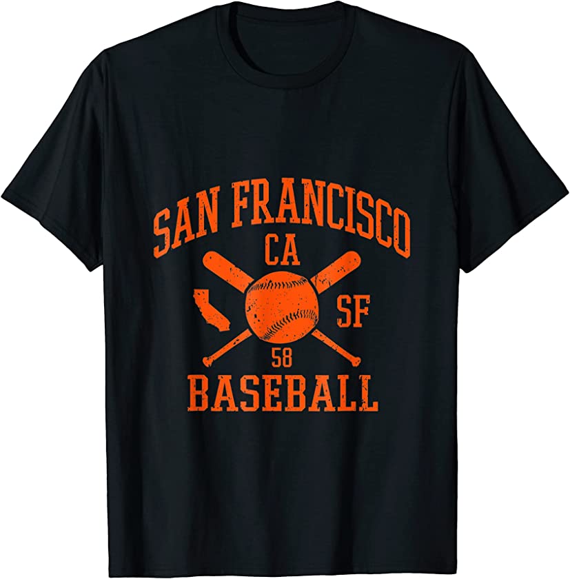 Vintage San Francisco Baseball SF Retro Game Day Giant T-Shirt