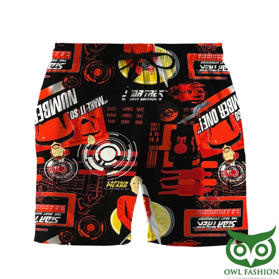 Star Trek The Next Generation Red Team Hawaii Short Summer Shorts Men Ha2298