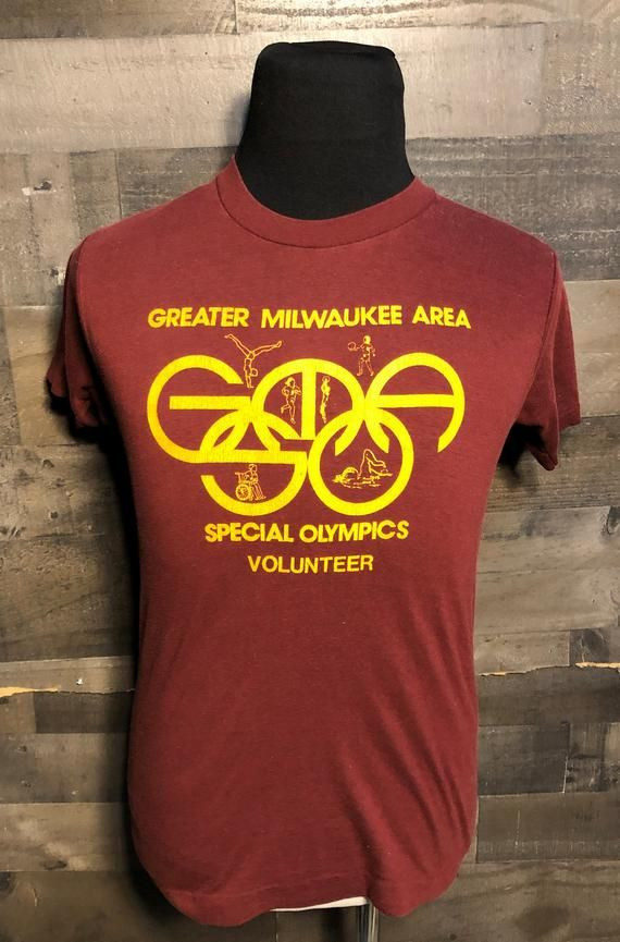 Vintage 80S Greater Milwaukee Area Special Olympics Volunteer Screen Stars 1980S Shirt Vintage 80S Sports Shirt