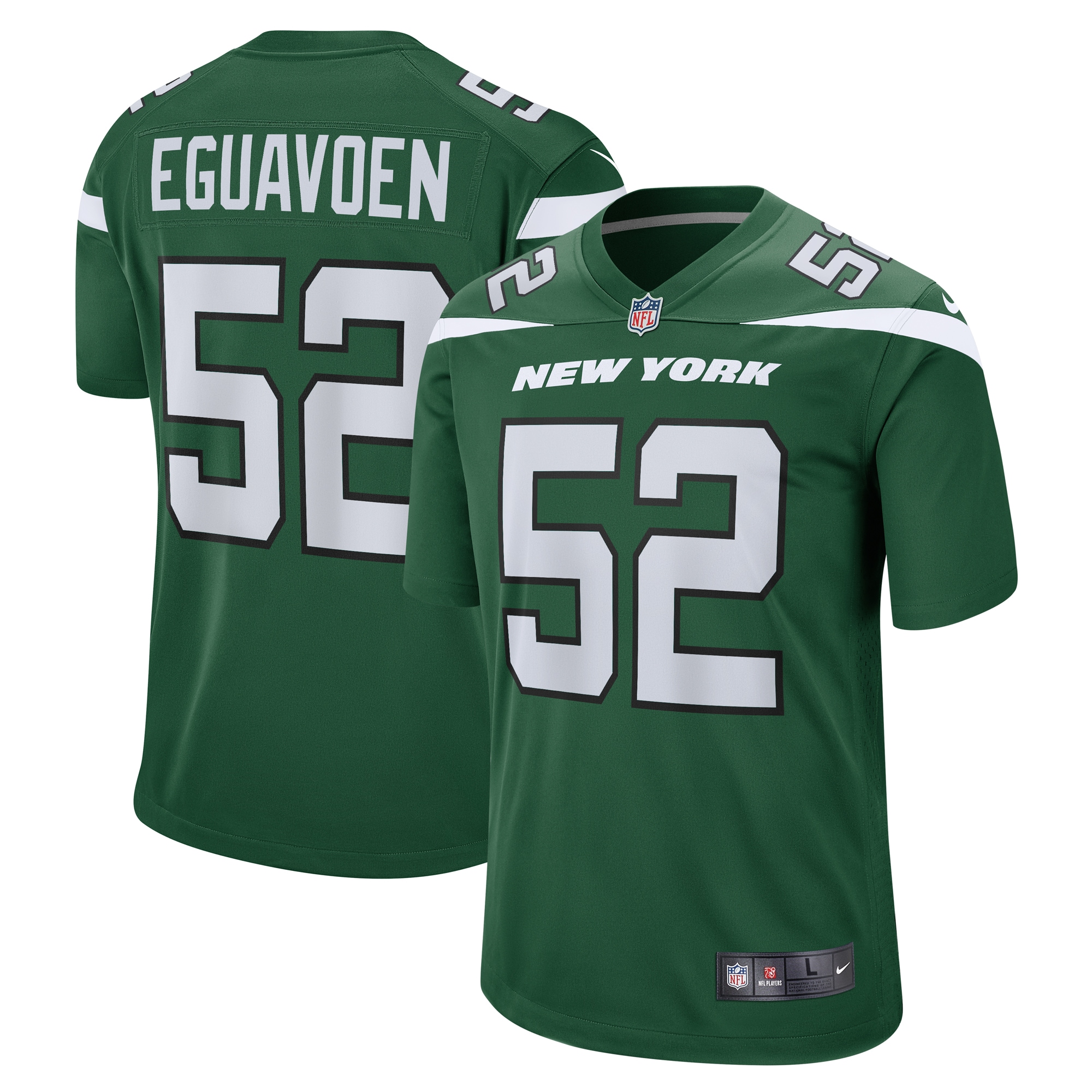 Men’s New York Jets Sam Eguavoen Gotham Green  Game Jersey