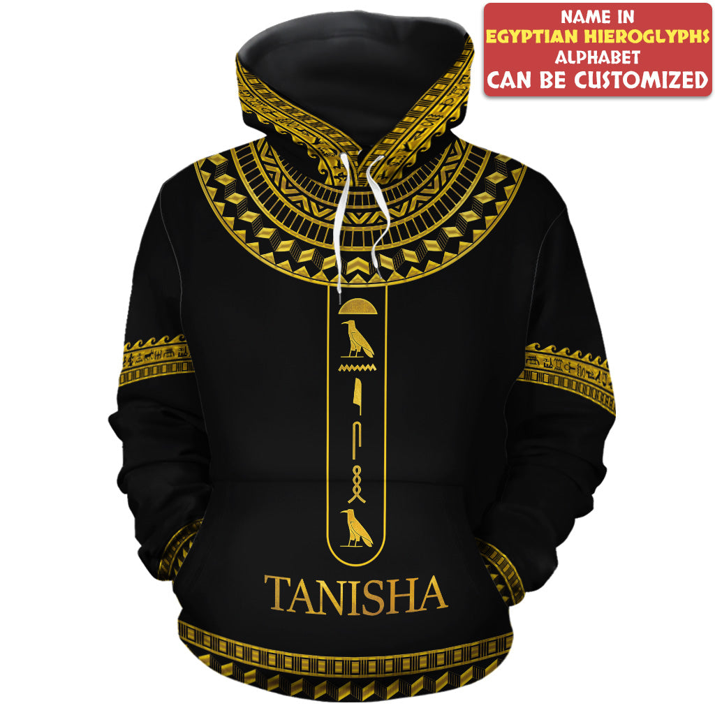 Personalized Egyptian Hieroglyphs Alphabet All-Over Hoodie