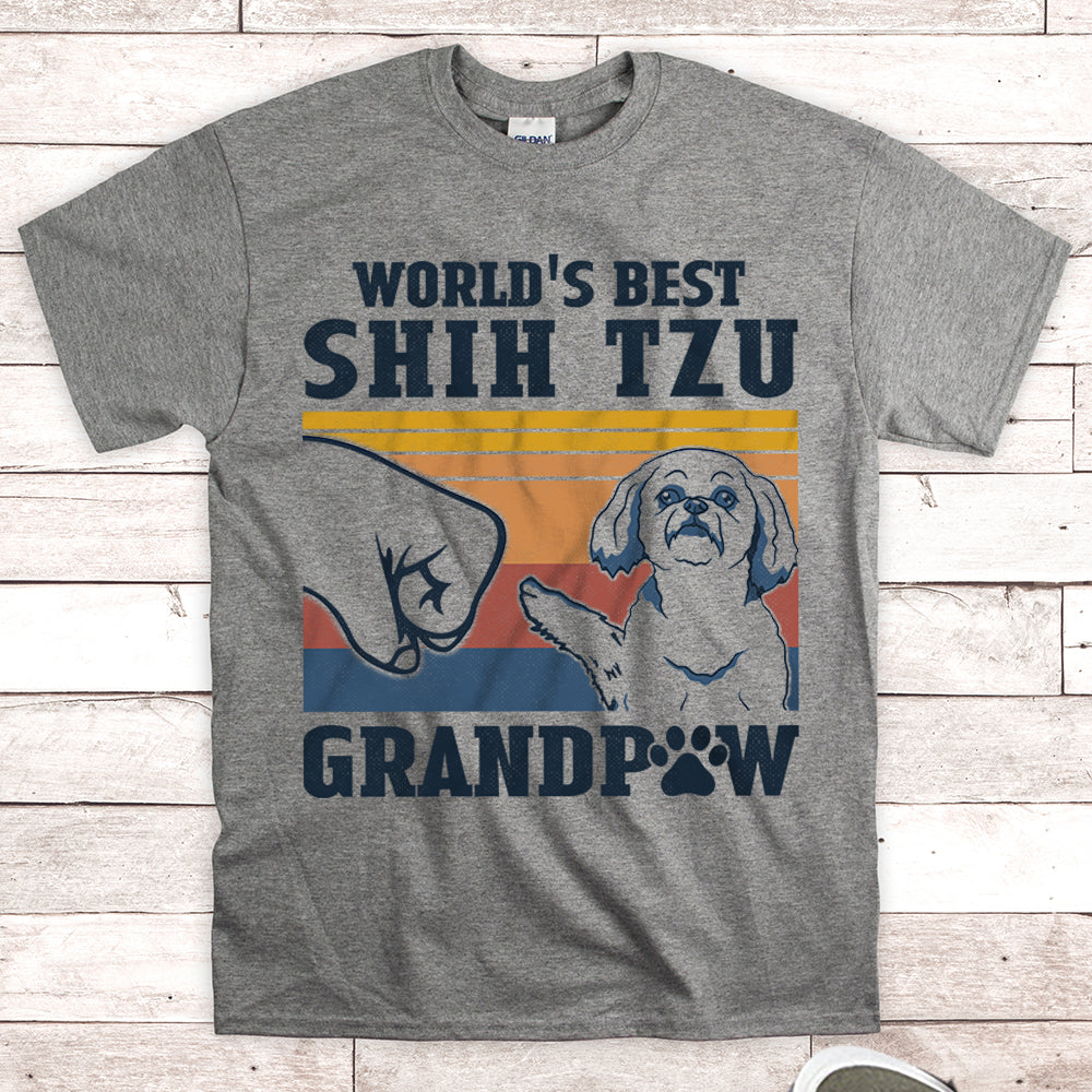 World’S Best Shih Tzu Grandpaw Shirts Gift For Shih Tzu Grandpa M0402 Nh95