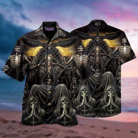 3D Grim Reaper Dark Skull Hawaiian Shirts, Hoodie, Zip Hoodie, Hoodie Dress, Sweatshirt All Over Print