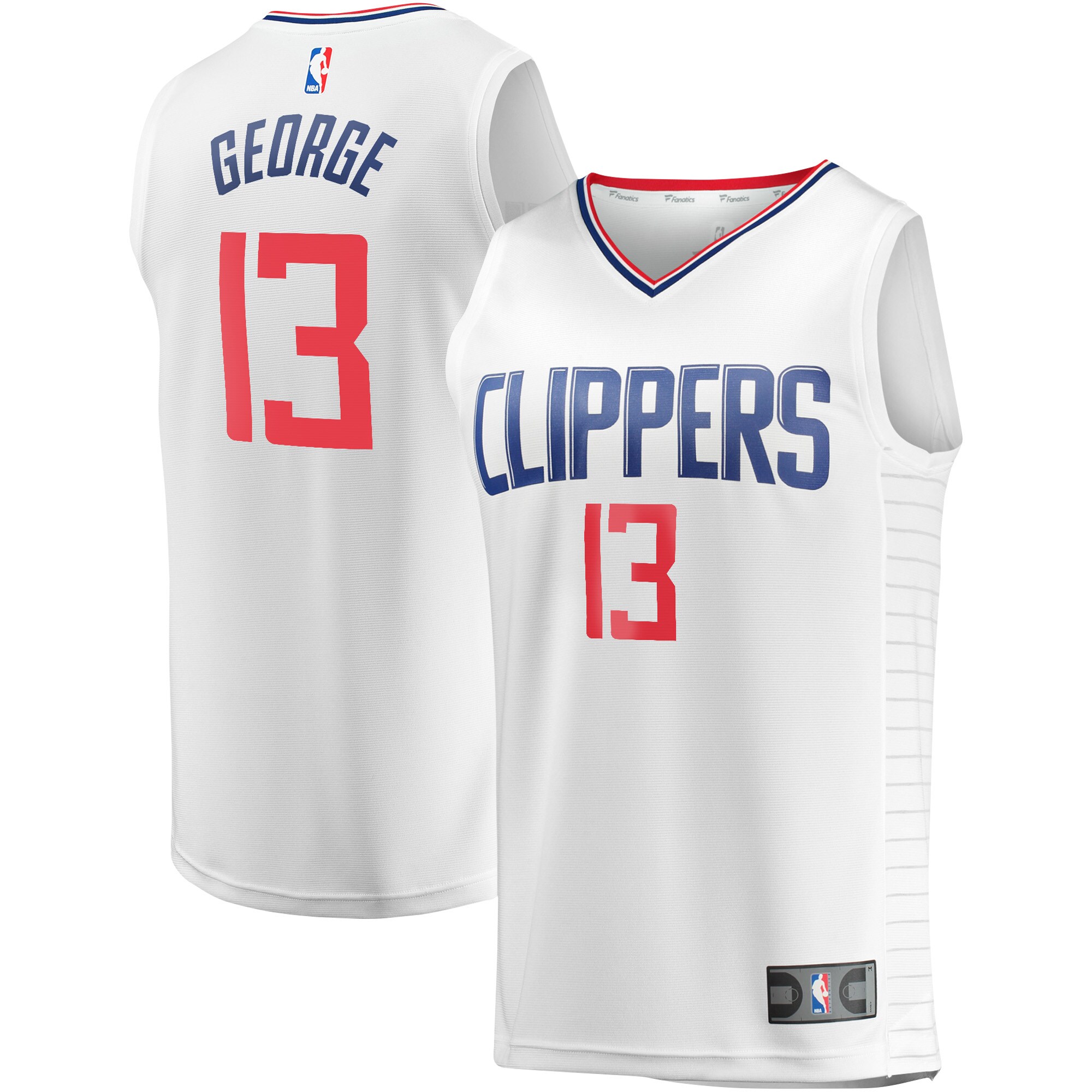 Paul George LA Clippers Fast Break Player Jersey – Association Edition – White