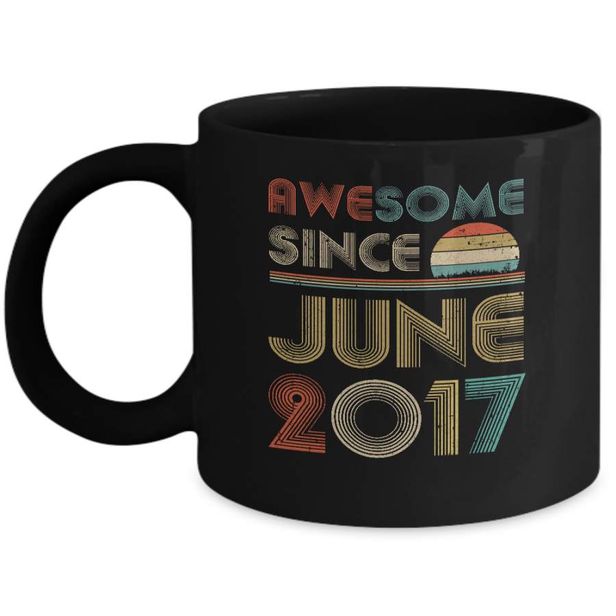 Awesome Since June 2017 Vintage 3rd Birthday Gifts Mug