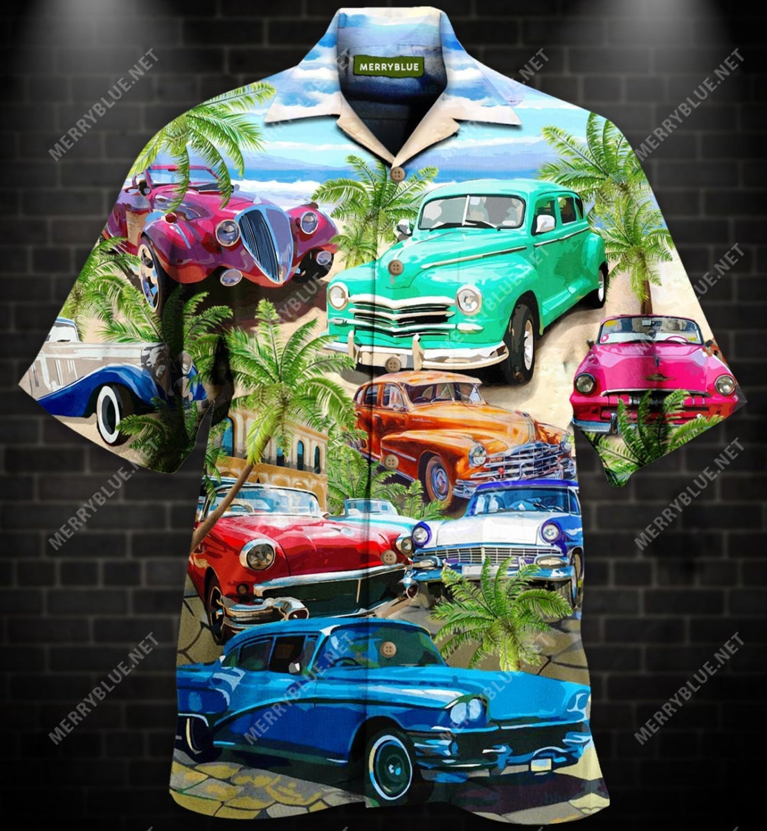 Classic Cars Make Me Happy Unisex Hawaii Shirt Ha90120