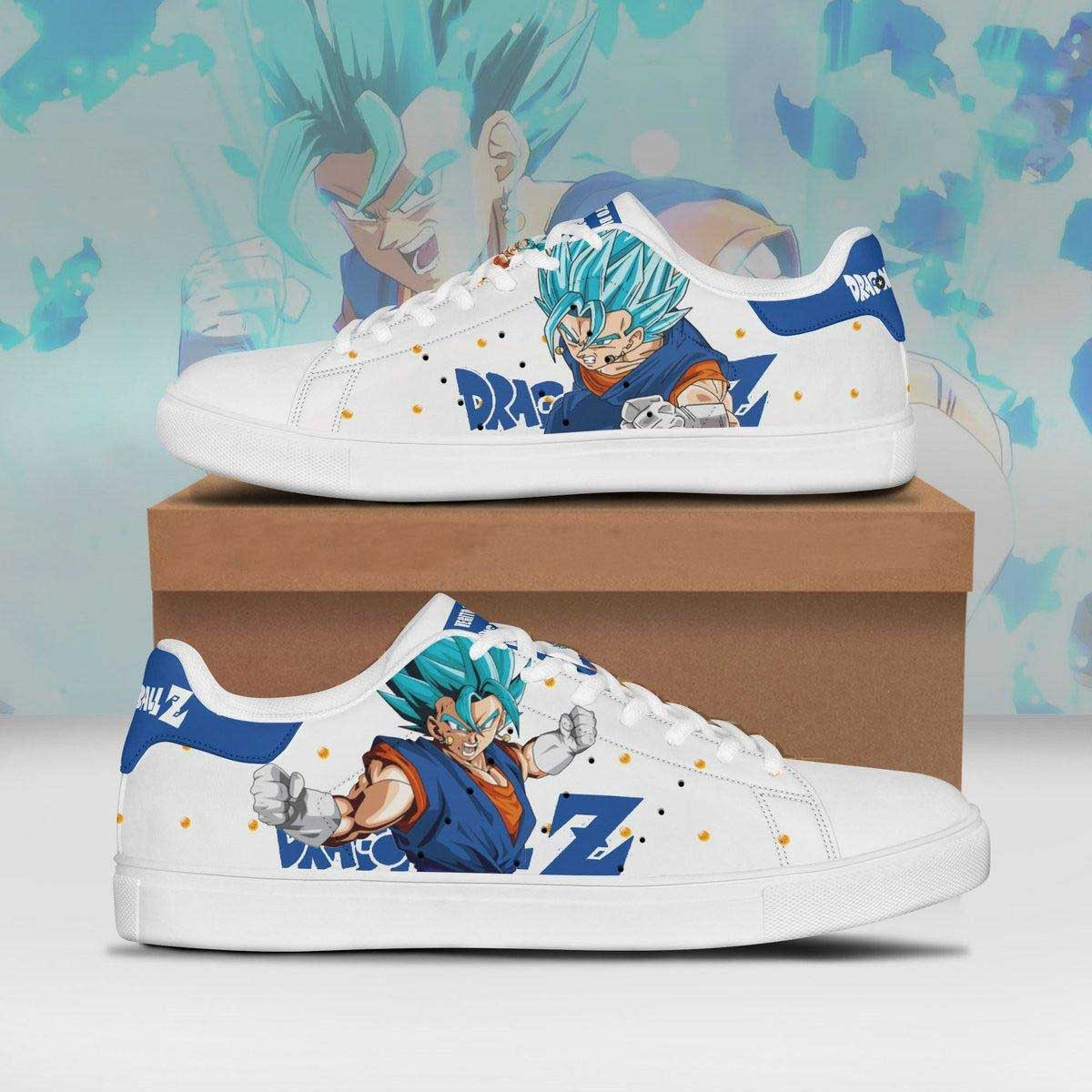 Dragon Ball Vegito Super Saiyan Blue Christmas Gift For Fan Low Top Leather Skate Shoes Sneakers For Man And Women