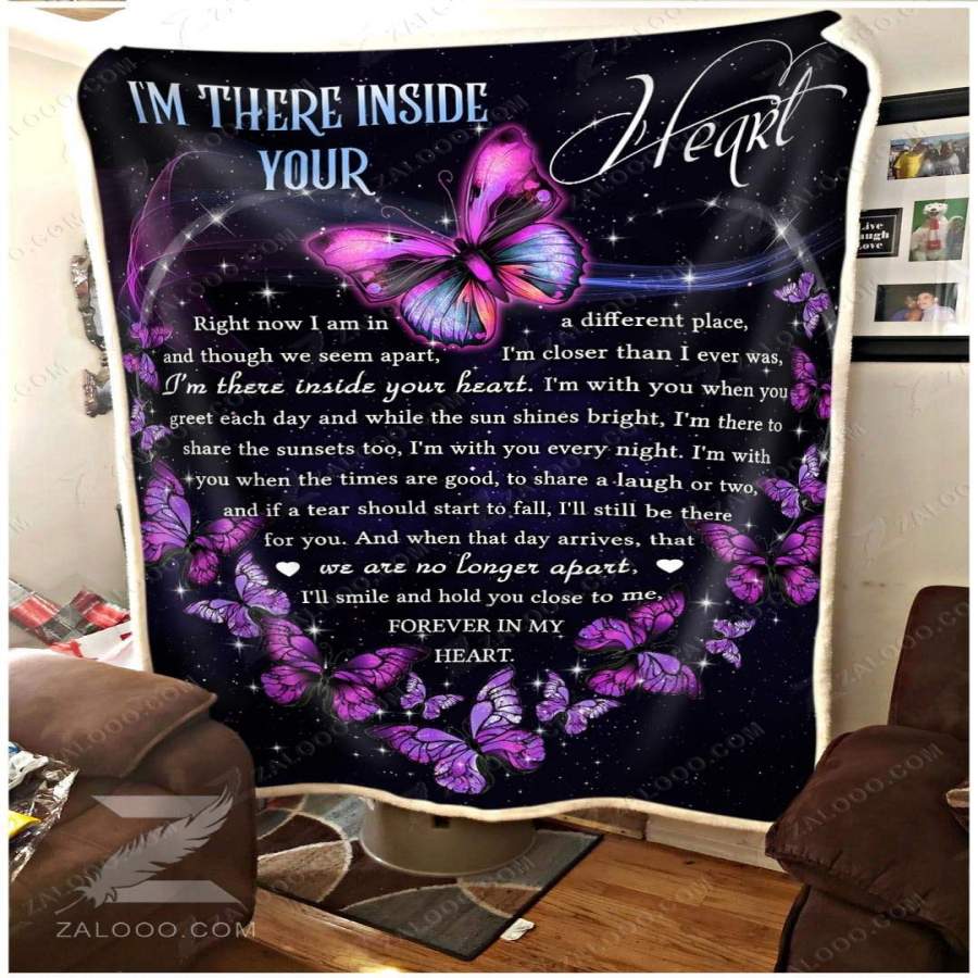 Zalooo – Fleece Blanket – Butterfly – I’m There Inside Your Heart