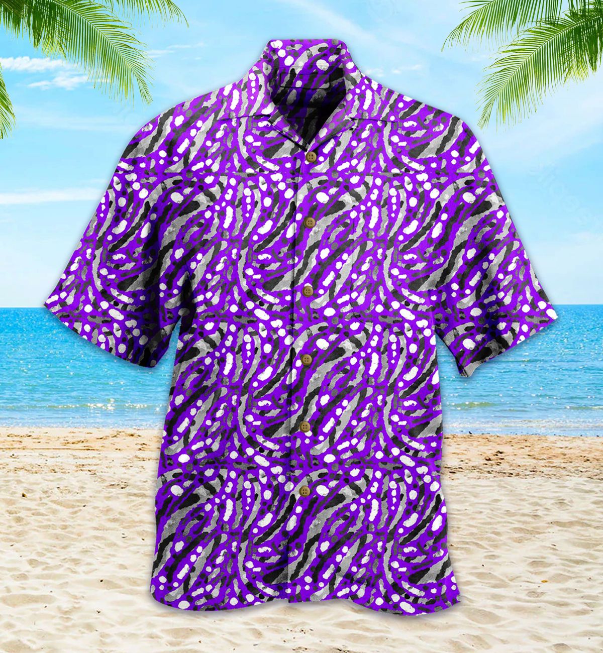 Purple Zebra Purple Hawaiian Shirt 4