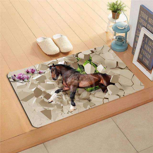 Galloping horses 3D Doormat