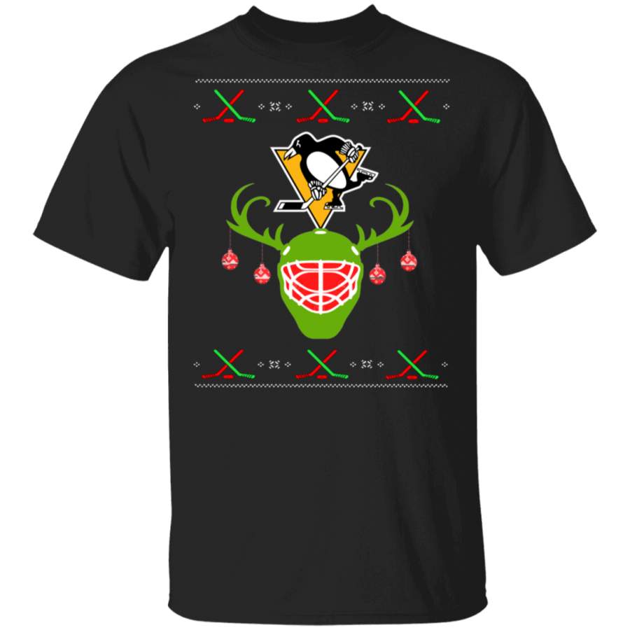 Reindeer Christmas Hockey Pittsburgh Penguin Fan T Shirt