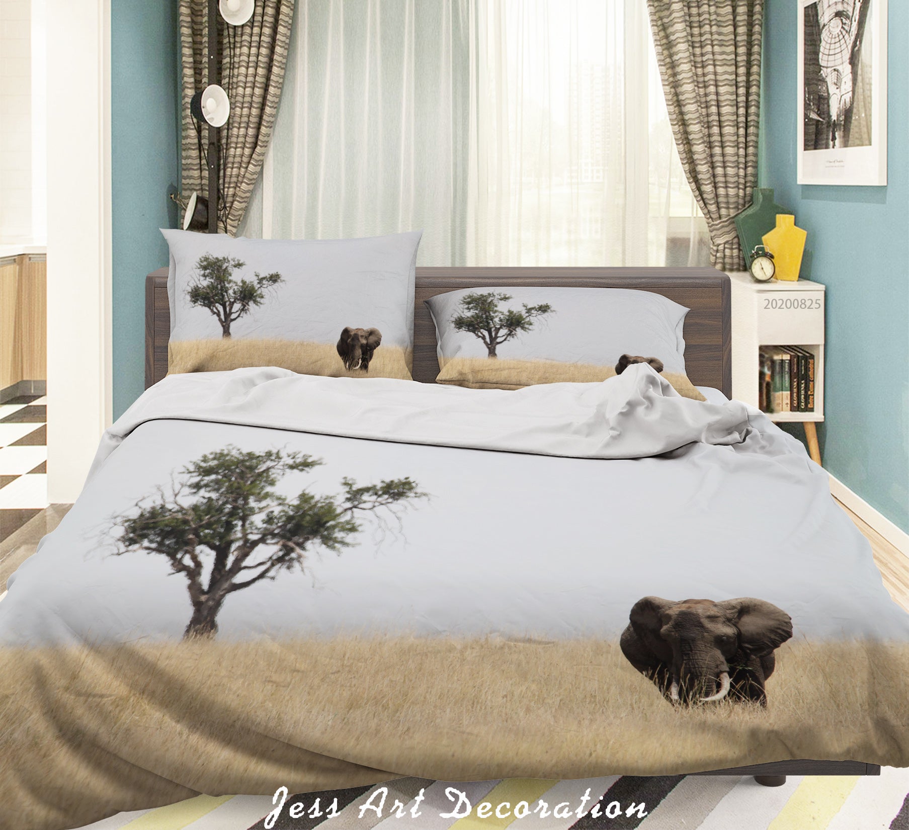 3D Nature Animal Elephant Quilt Cover Set Bedding Set Duvet Cover Pillowcases Wj 3337