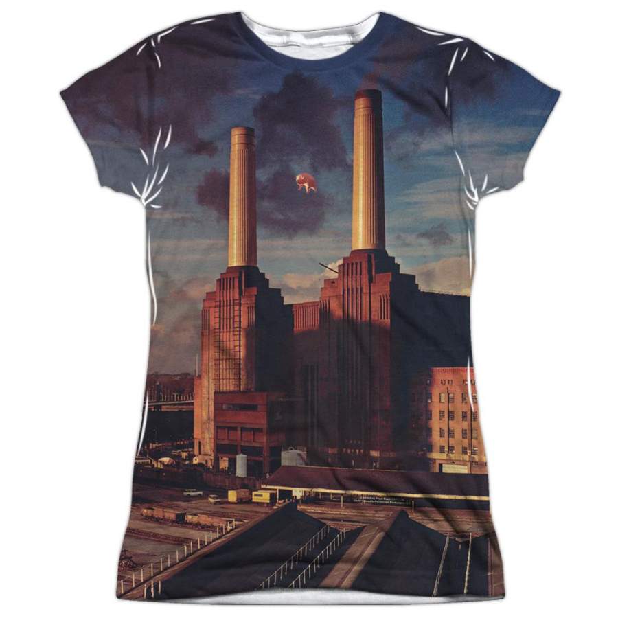 Pink Floyd Special Order Animals Junior’s 100% Polyester Cap-Sleeve T-Shirt