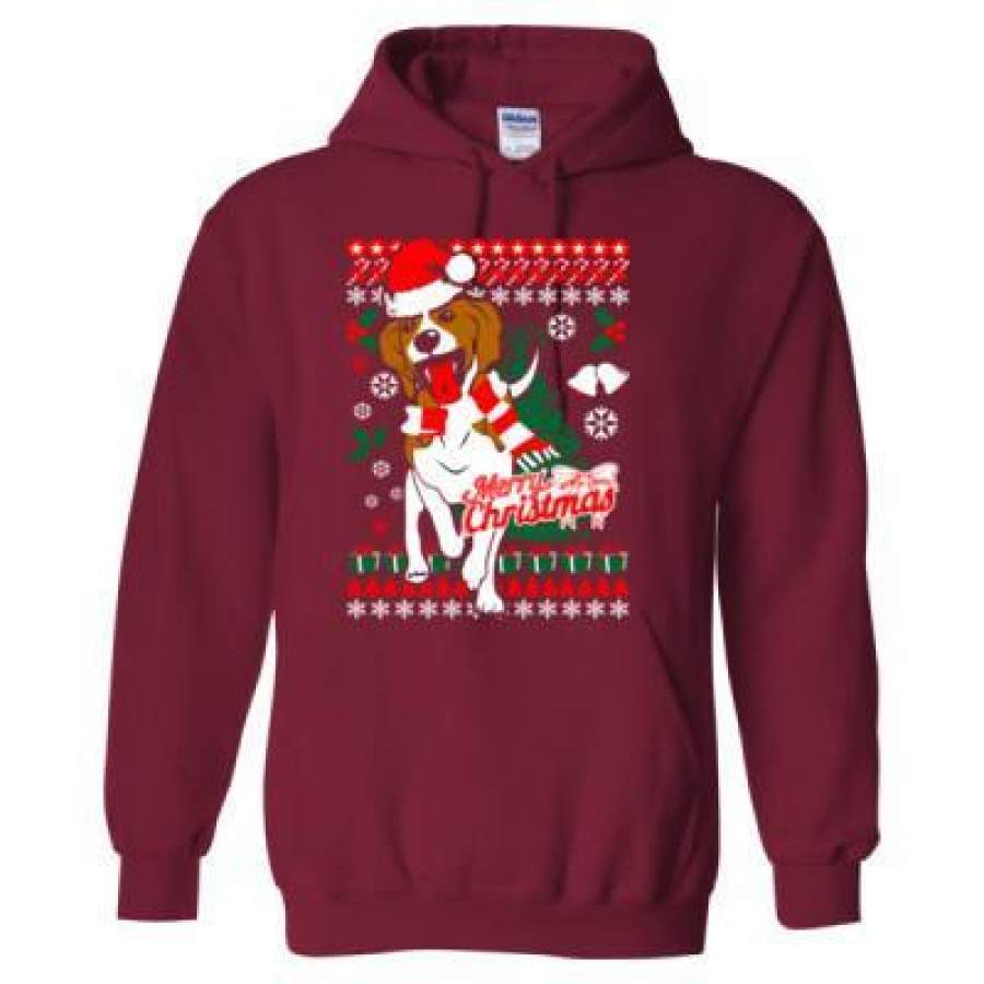 AGR Beagle Dog Ugly Christmas Sweater Holiday Xmas – Heavy Blend™ Hooded Sweatshirt