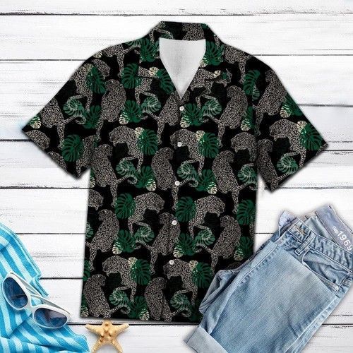 Aloha Shirt Leopard Forest  Hawaiian Shirt