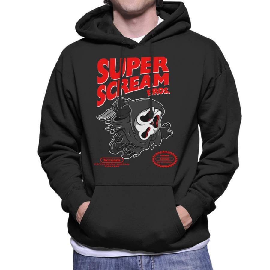 Super Scream Super Mario Bros Men’s Hooded Sweatshirt