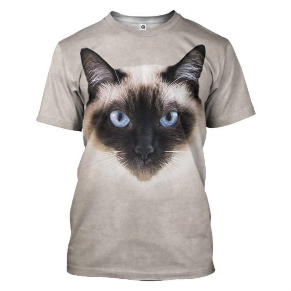 3D Siamese Cat All Over Print Unisex Tshirt For Cat Lovers