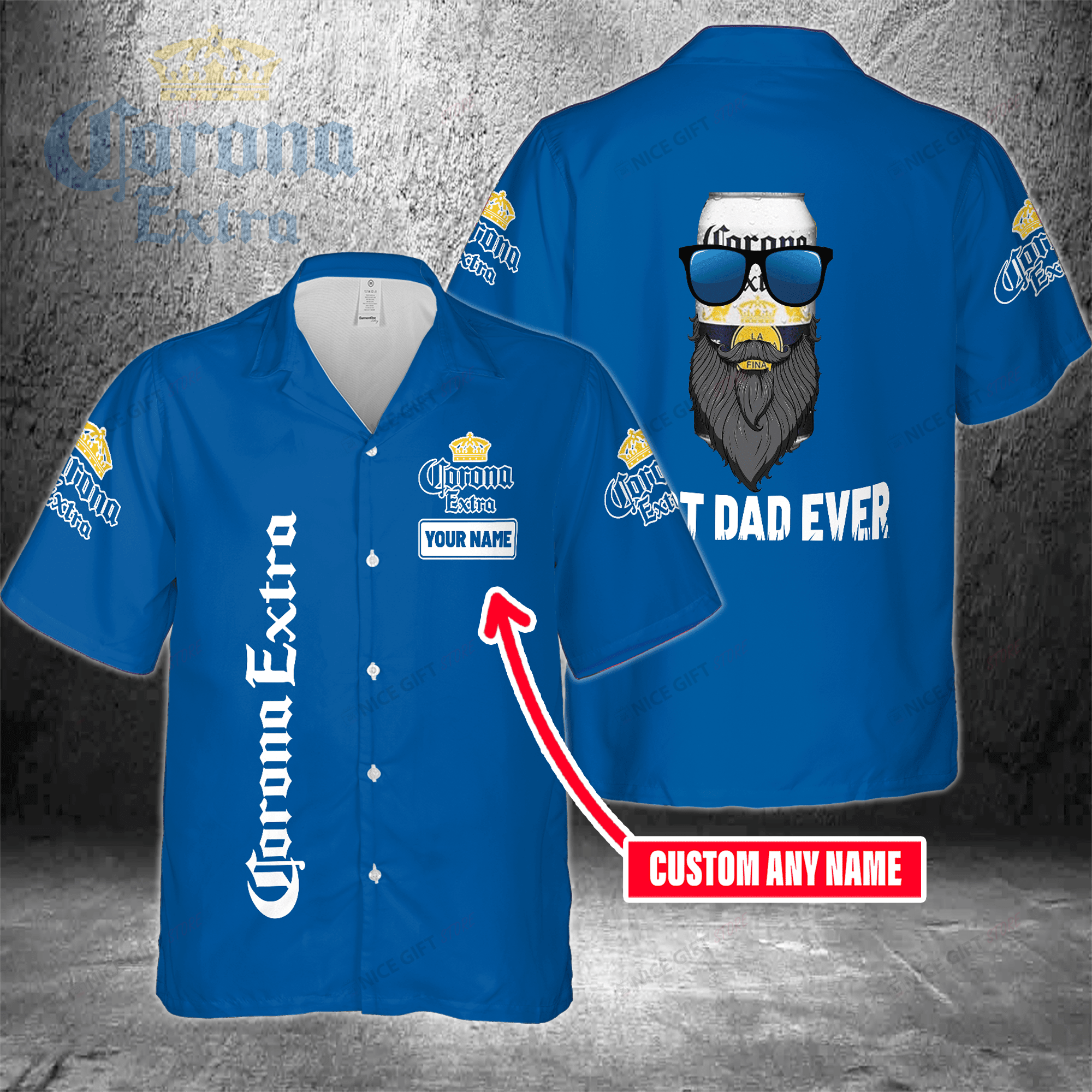 Corona Extra Custom Name Best Dad Ever Hawaiian Shirt 3Hs-Y6I3