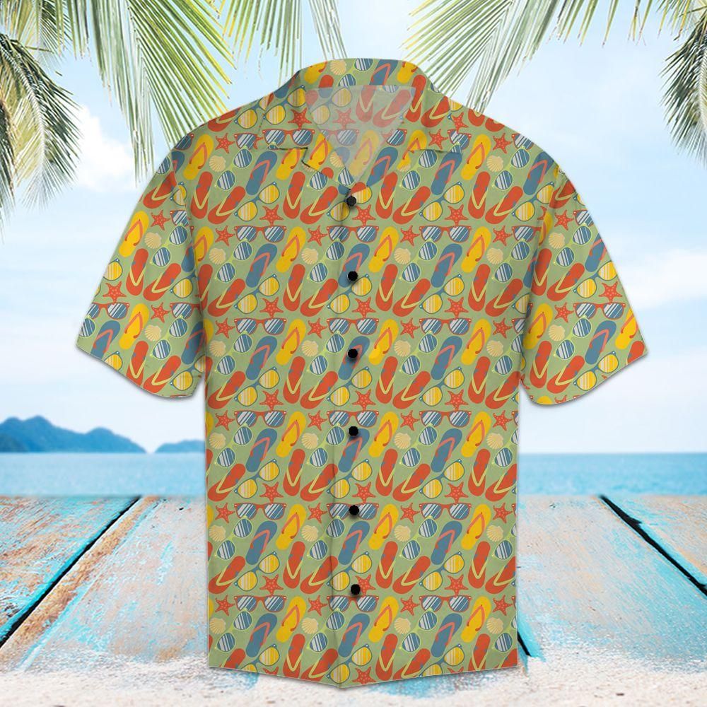 Amazing Flip Flops Aloha Hawaiian Shirt Colorful Short Sleeve Summer Beach Casual Shirt For Men And Women