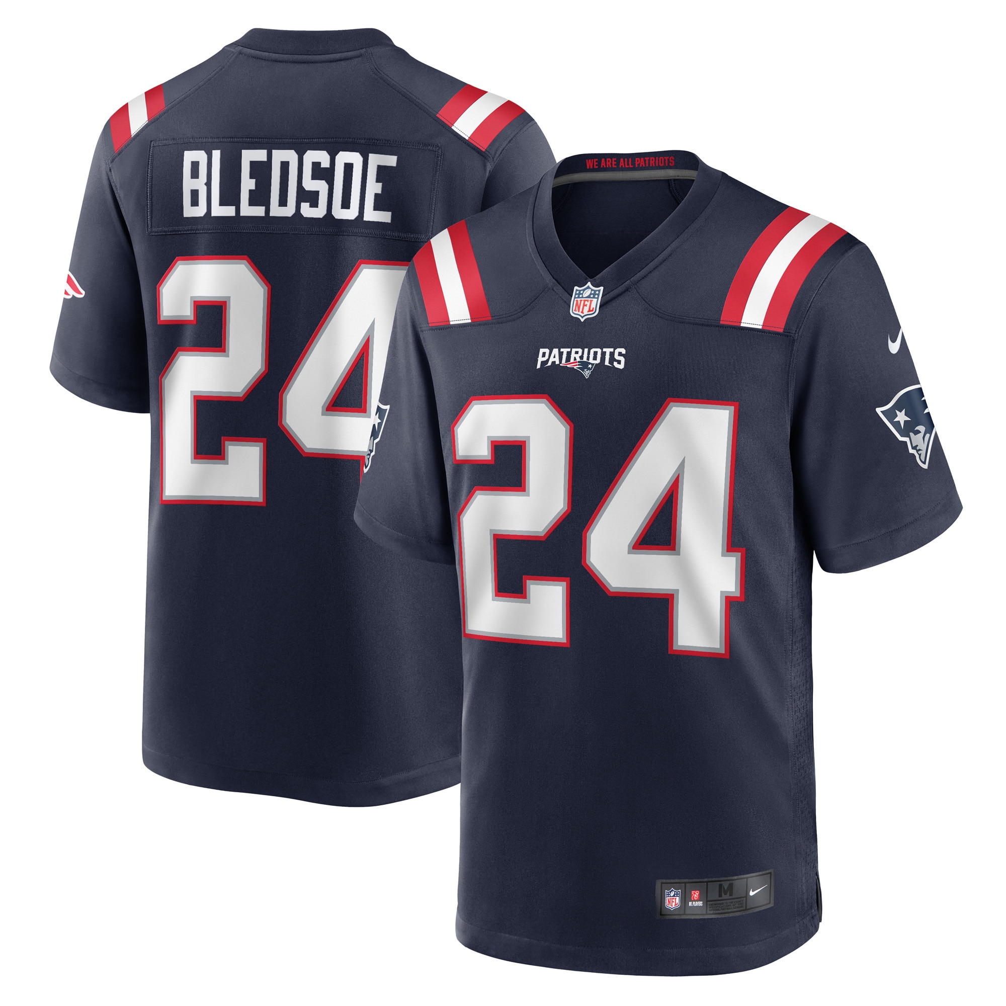 Joshuah Bledsoe New England Patriots Game Player Jersey – Navy