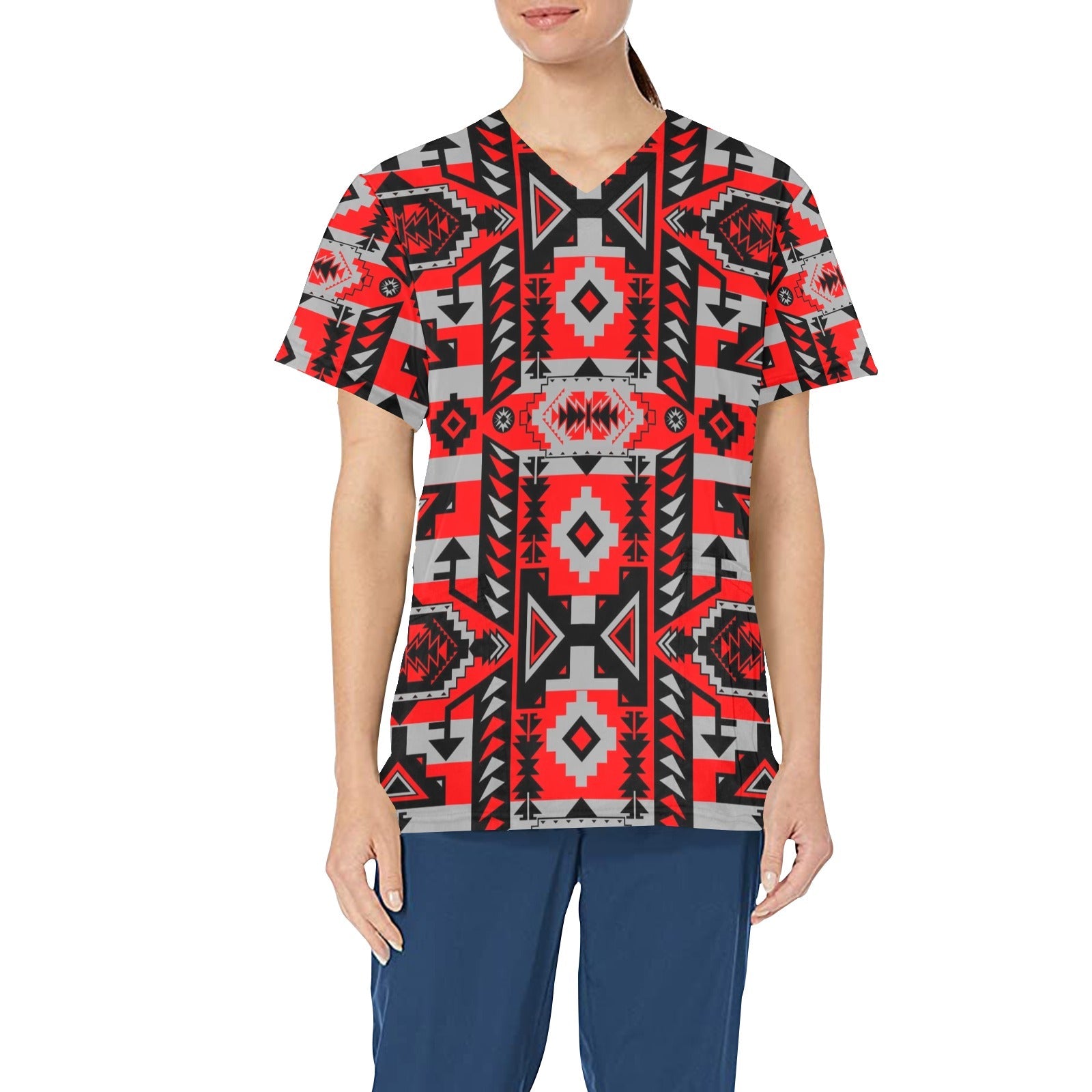 Chiefs Mountain Candy Sierra All Over Print Scrub Top