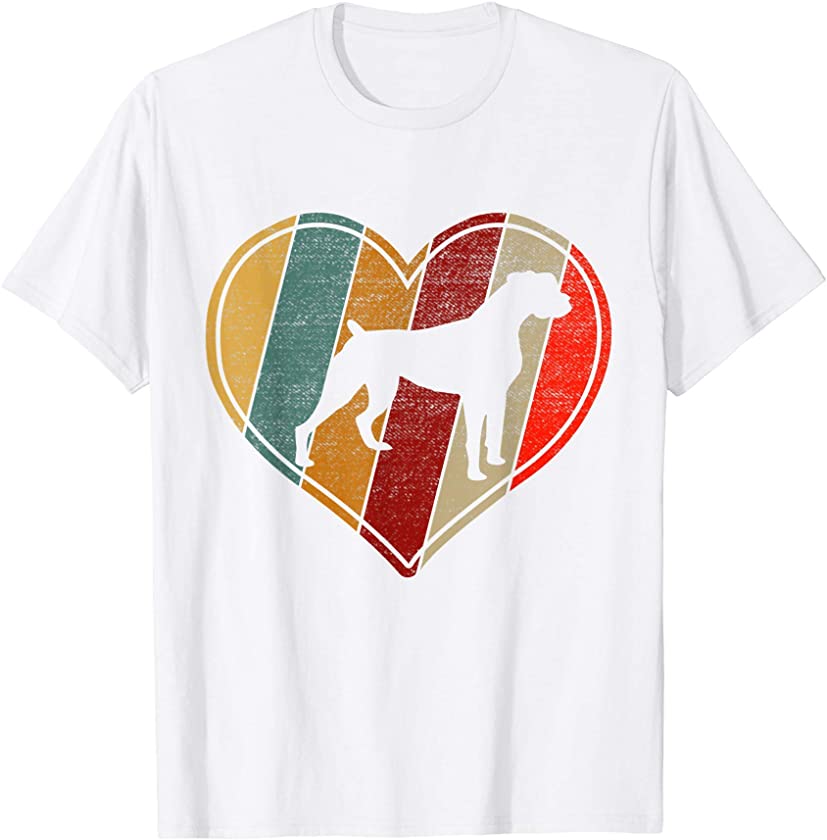 Retro Heart Dog – Best Dog Pet Paw Animal Lover Gift T-Shirt