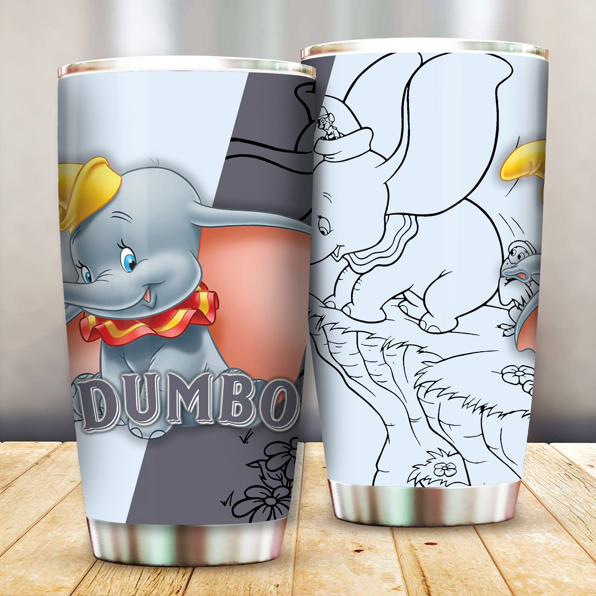 Unifinz Dn Tumbler Dumbo Adorable Big Ears Elephant Tumbler Cup Cute High Quality Dn Dumbo Travel Mug 2022