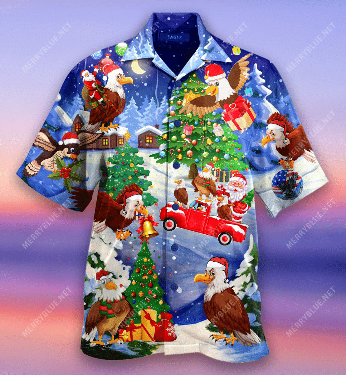 Order Eagles Enjoy Christmas Unisex Hawaii Shirt Ha60708