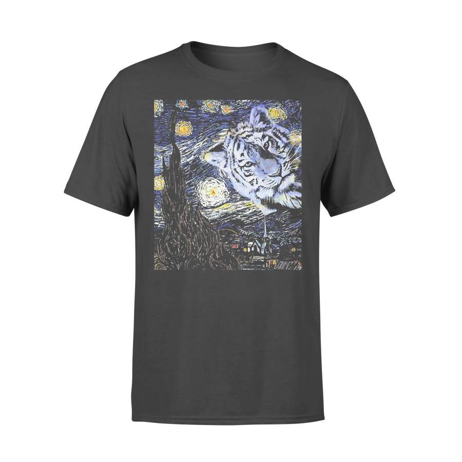 Tiger Sky Tree House Blue Yellow White T-shirt