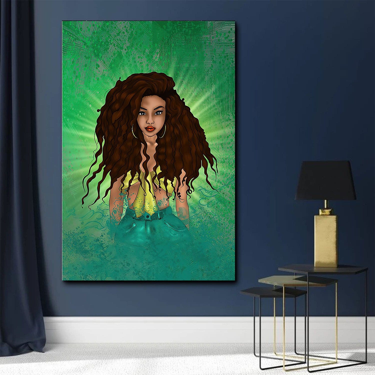 Black Woman Poster African Stunning Woman Black Art Print - Poster Art ...