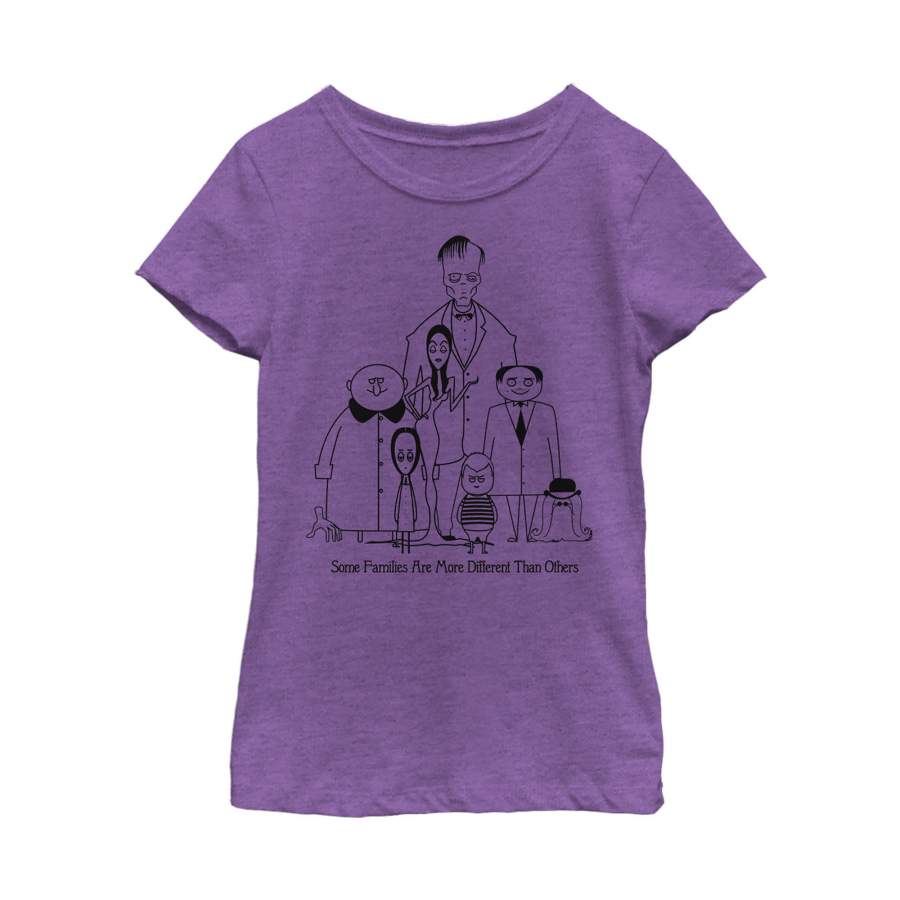 Addams Family Girl’s Different Kind of Family  T Shirt