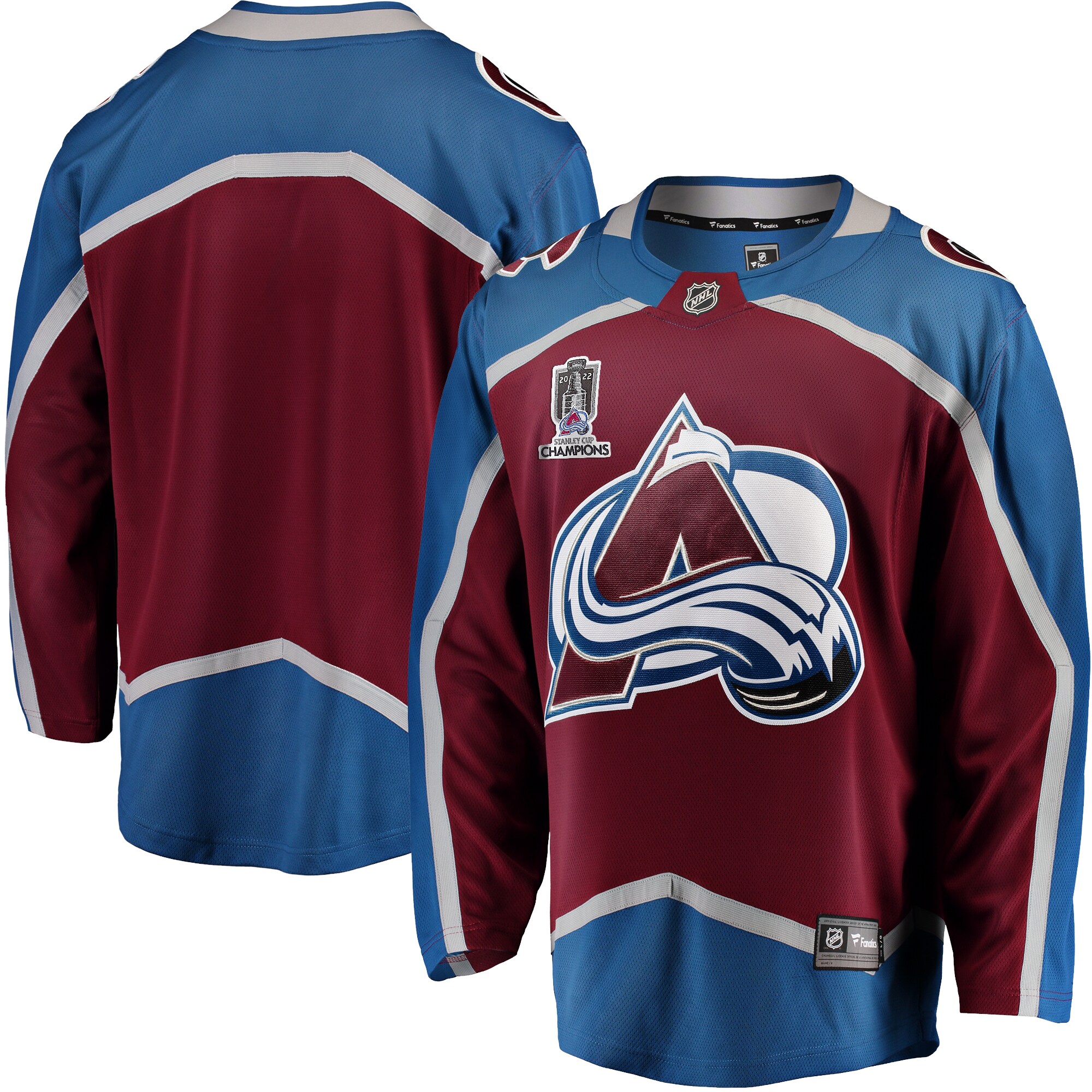 Colorado Avalanche Branded Home 2022 Stanley Cup Champions Breakaway Jersey – Burgundy