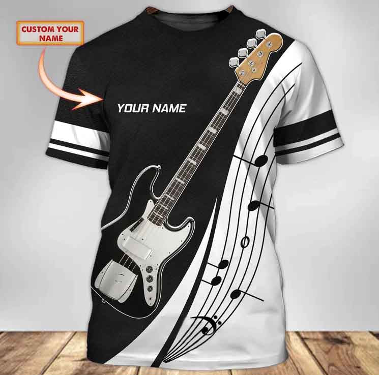 Custom 3D All Over Print Guitar Shirt, Gift For Guitarist, Music Lover Tshirt