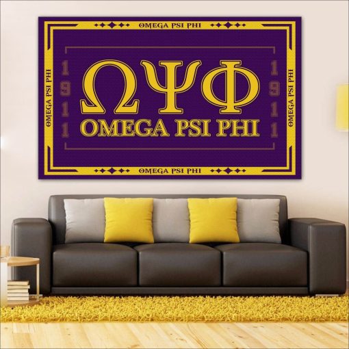 Omega Psi Phi Rug Wall