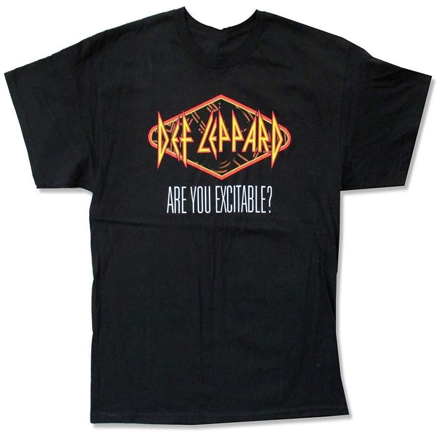 Live Nation Adult Def Leppard Excitable Spring 2013 Tour Black T-Shirt