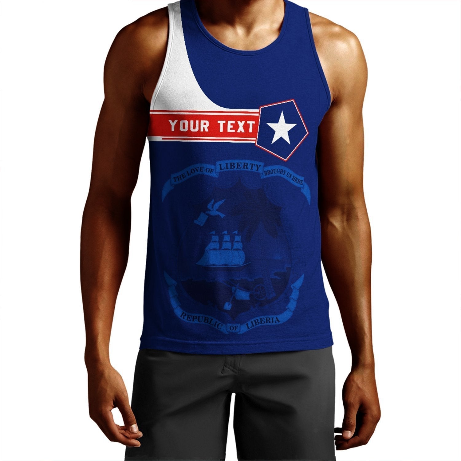 (Custom) African Tank Top – Liberia Men’S Tank Top Pentagon Style