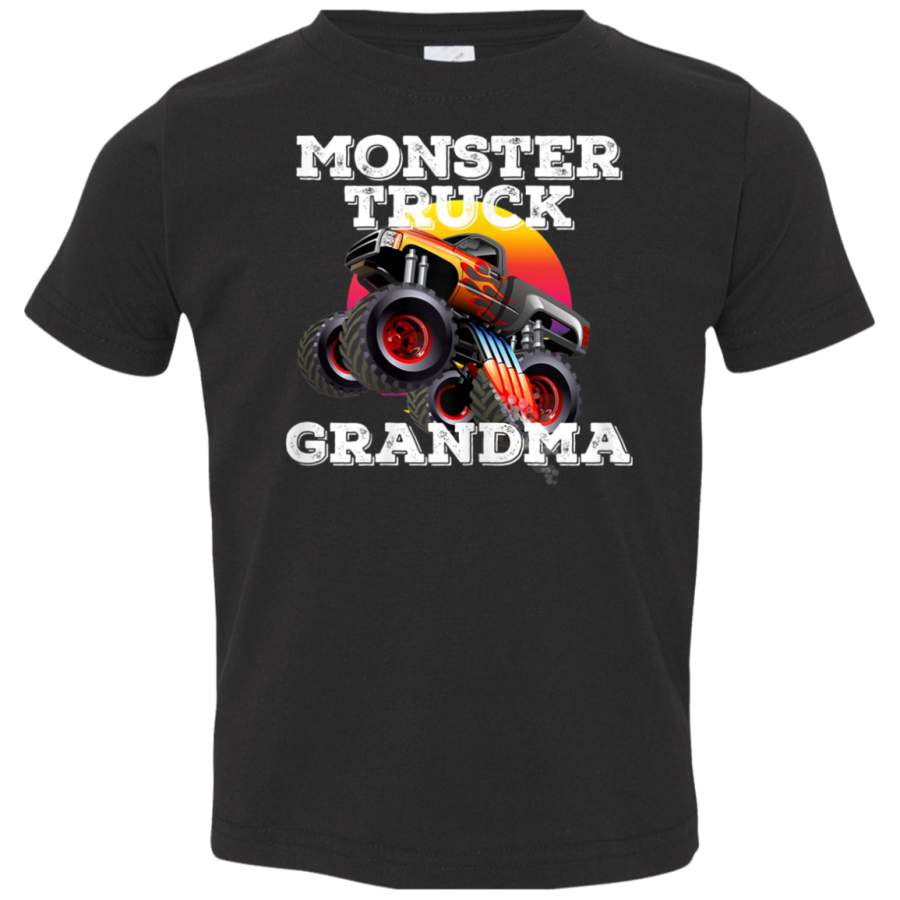 Womens Funny Grandma Monster Truck TShirt Idea for Birthday Party 3321 Rabbit Skins Toddler Jersey T-Shirt