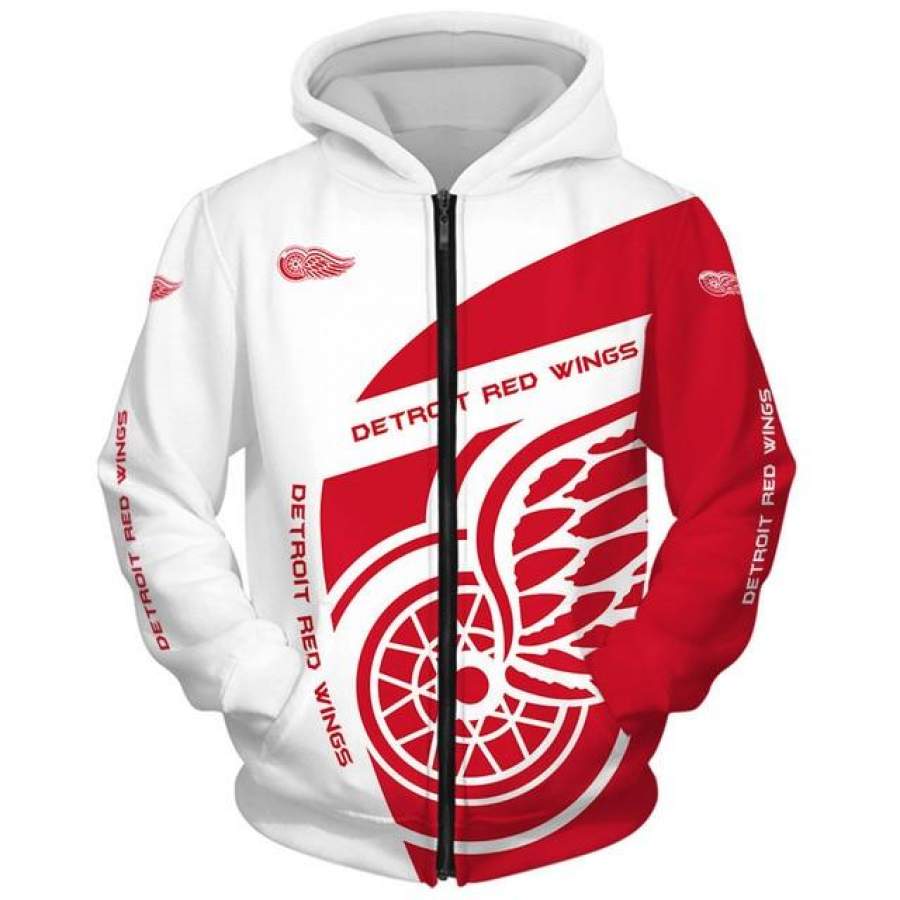 Detroit Red Wings 3D Zipper Hoodie