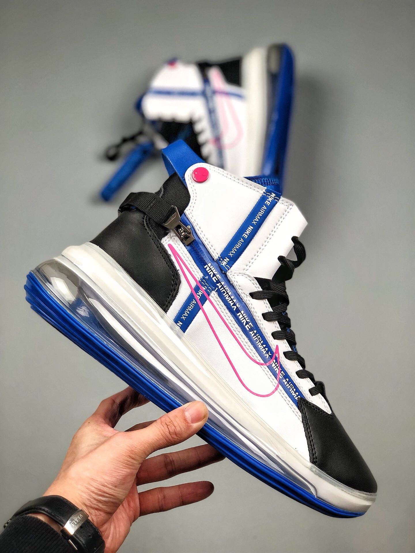 Nike Air Max 720 Saturn WhiteBlack-Blue AO2110-101 5339723